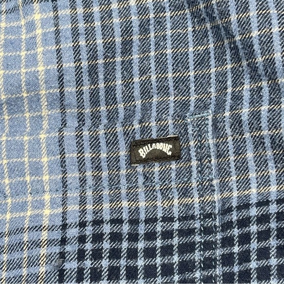 Billabong Flannel Shirt Plaid Button Blue Gorp Outdoor Grunge Skater Street XL - Picture 7 of 14